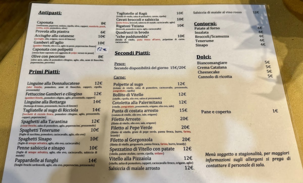 La Taverna Del Lupo Photo Menu 2