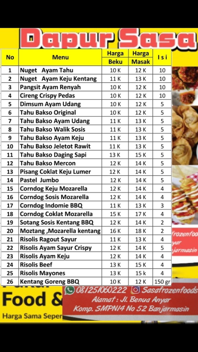 Dapur Sasa Benua Anyar Photo Menu 1