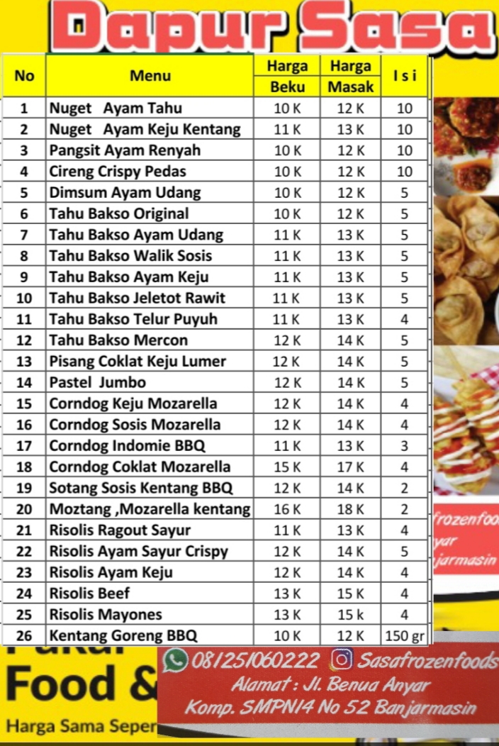 Dapur Sasa Benua Anyar Photo Menu 2
