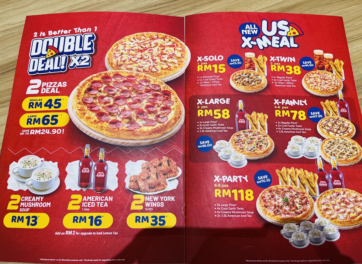 US PIZZA - Melawati Mall Photo Menu 3