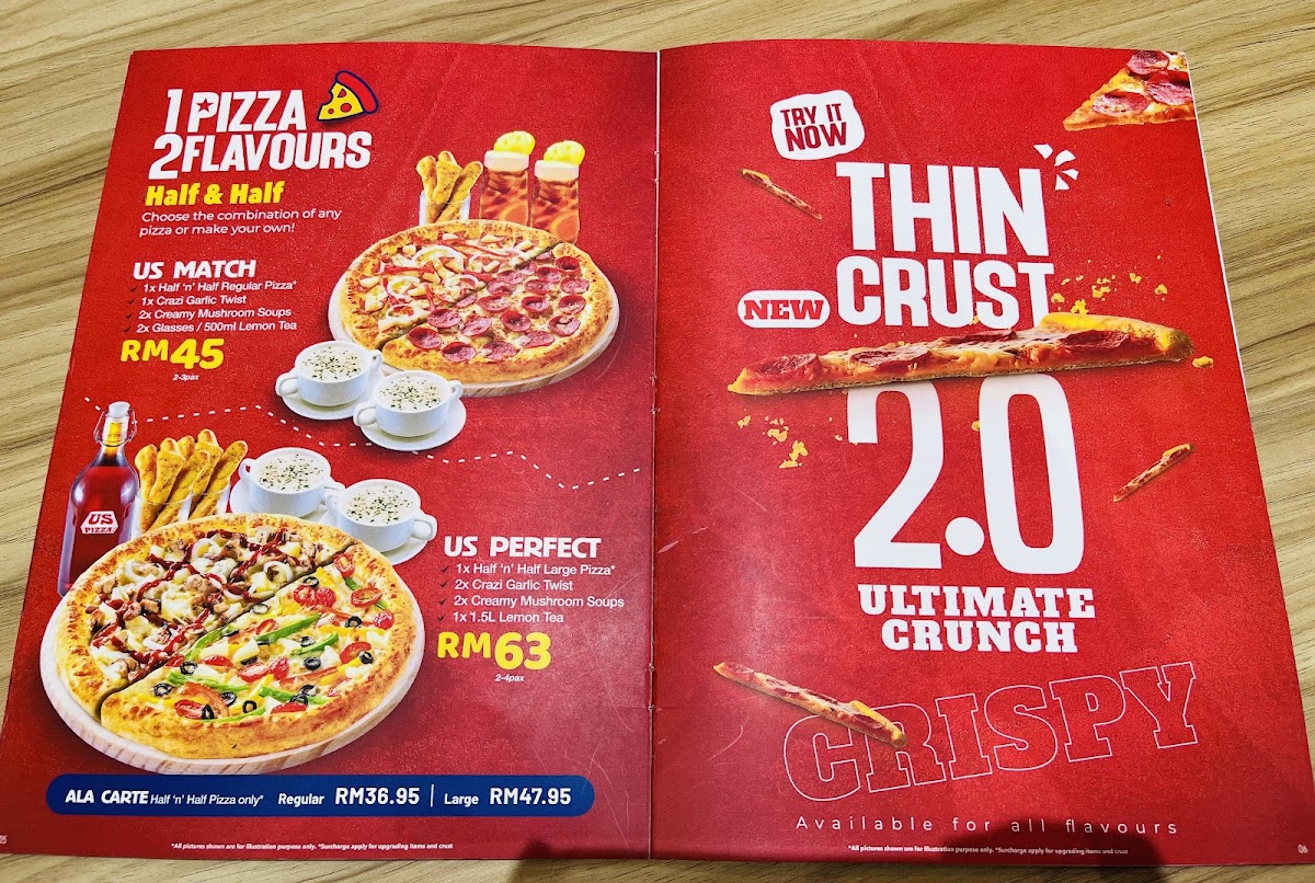 US PIZZA - Melawati Mall Photo Menu 4