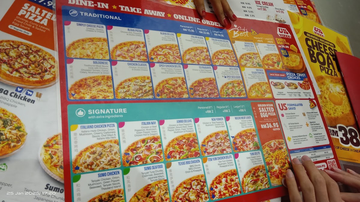 US PIZZA - Melawati Mall Photo Menu 5