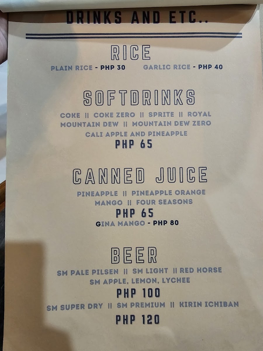 Pedbacs Restaurant Photo Menu 2