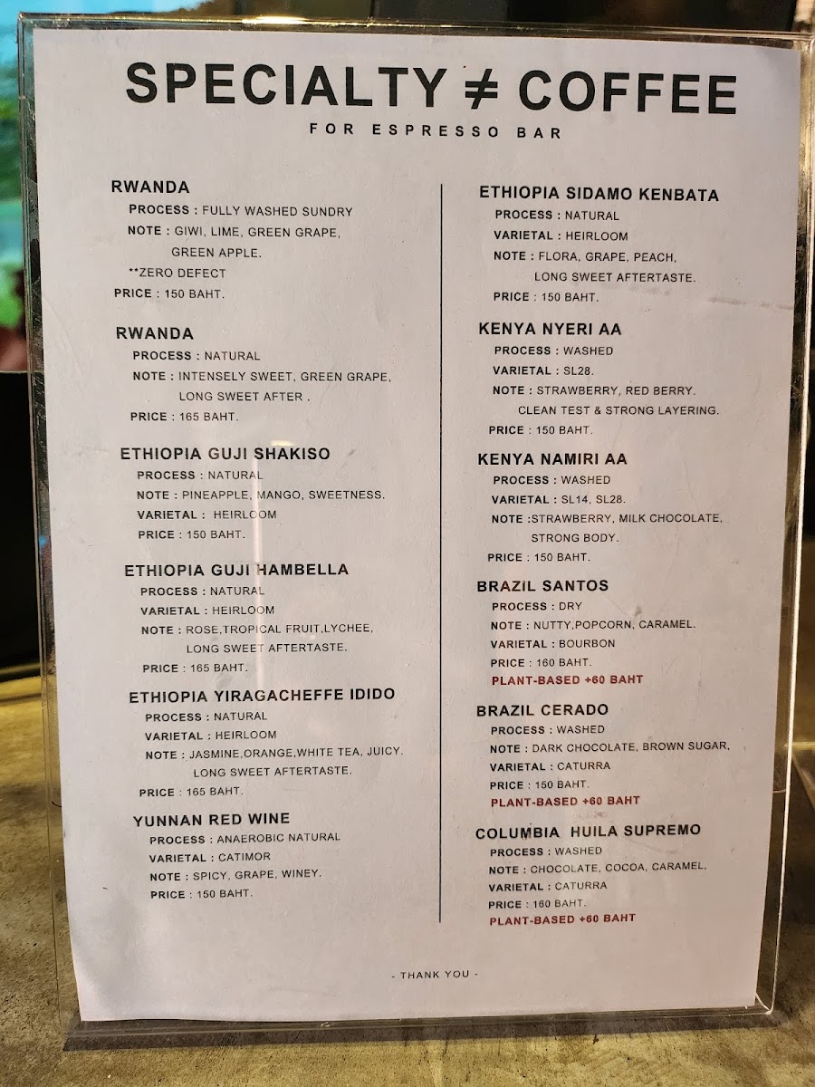 Normal specialty coffee Photo Menu 10