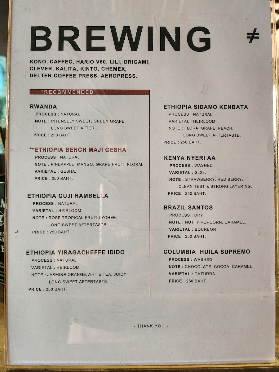 Normal specialty coffee Photo Menu 7