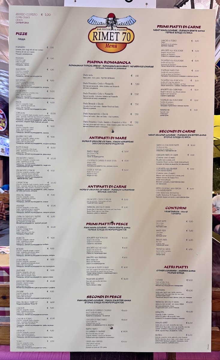 Ristorante Rimet 70 Photo Menu 1