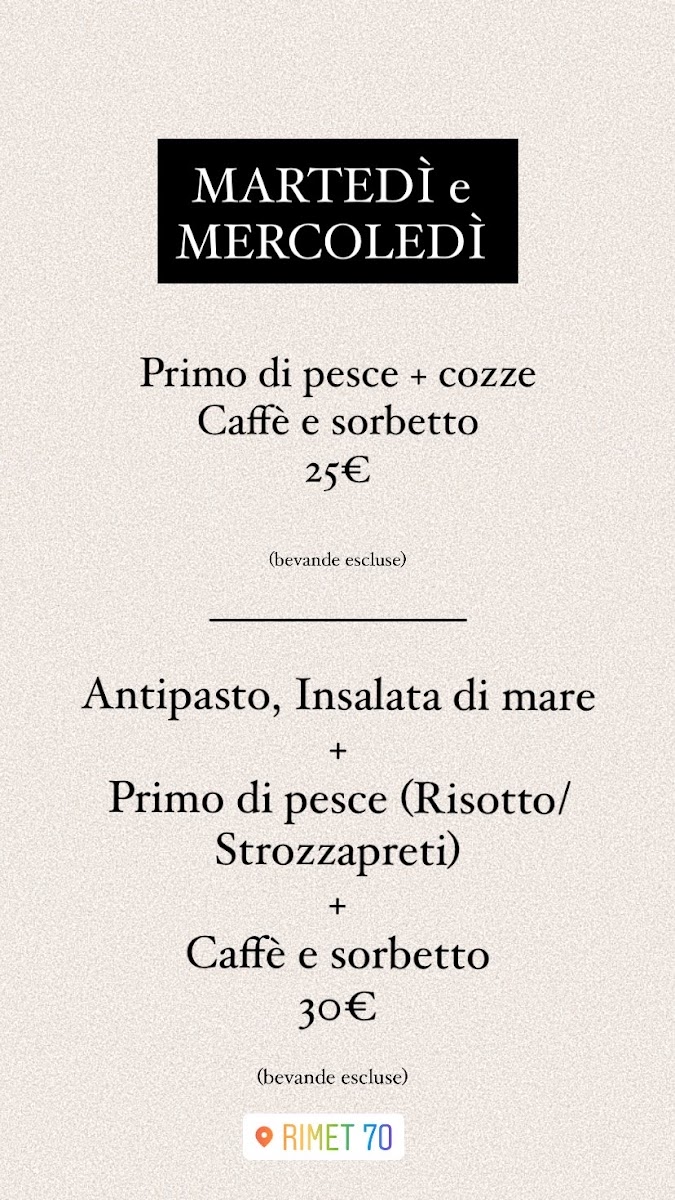 Ristorante Rimet 70 Photo Menu 5