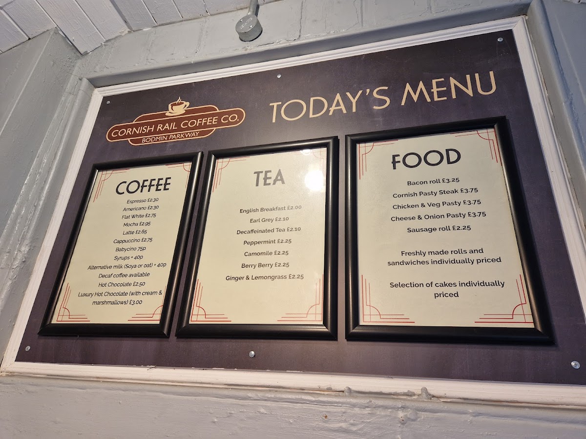 Cornish Rail Coffee Co. Photo Menu 1