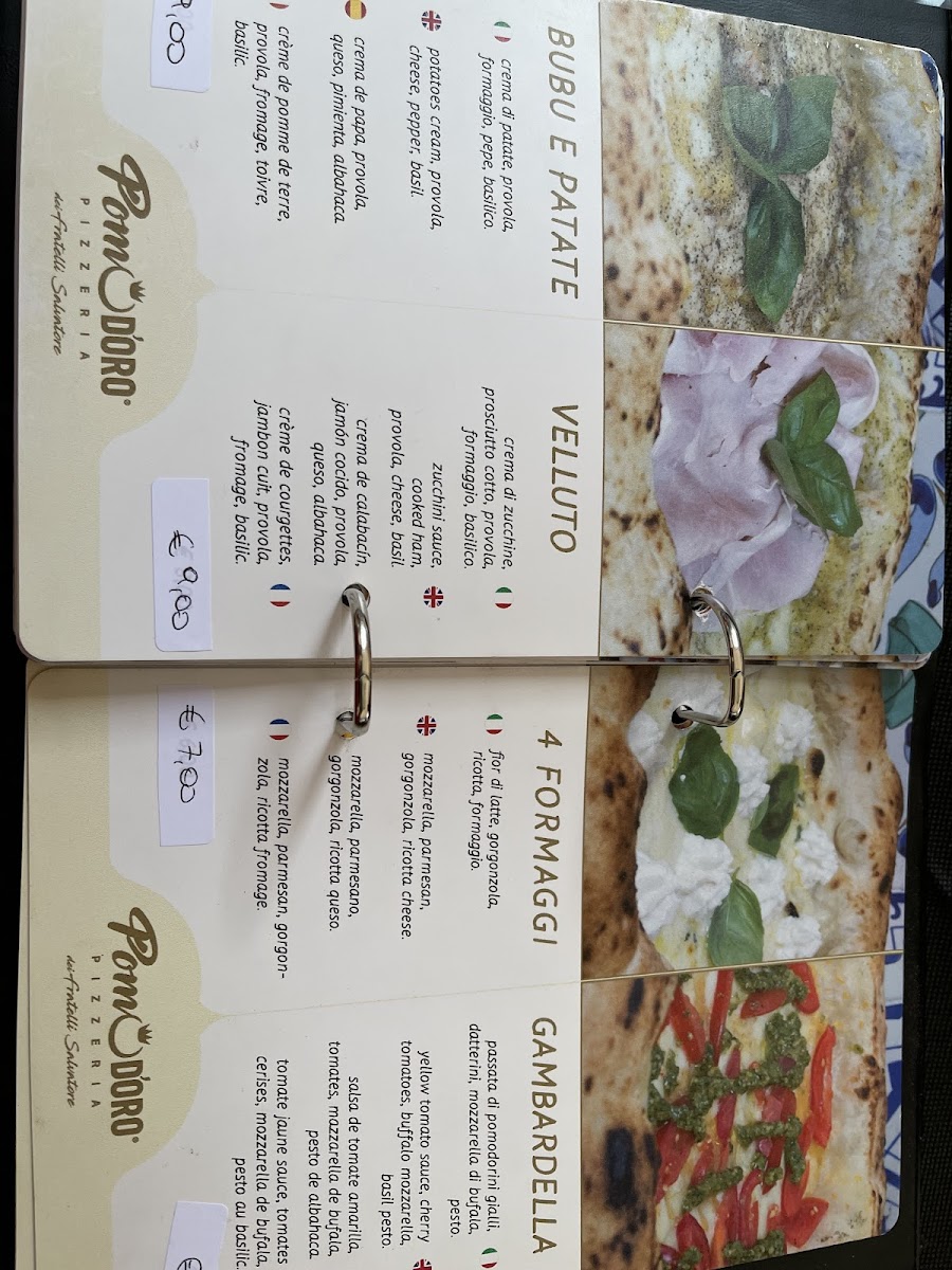 POMOD'ORO PIZZERIA Photo Menu 8