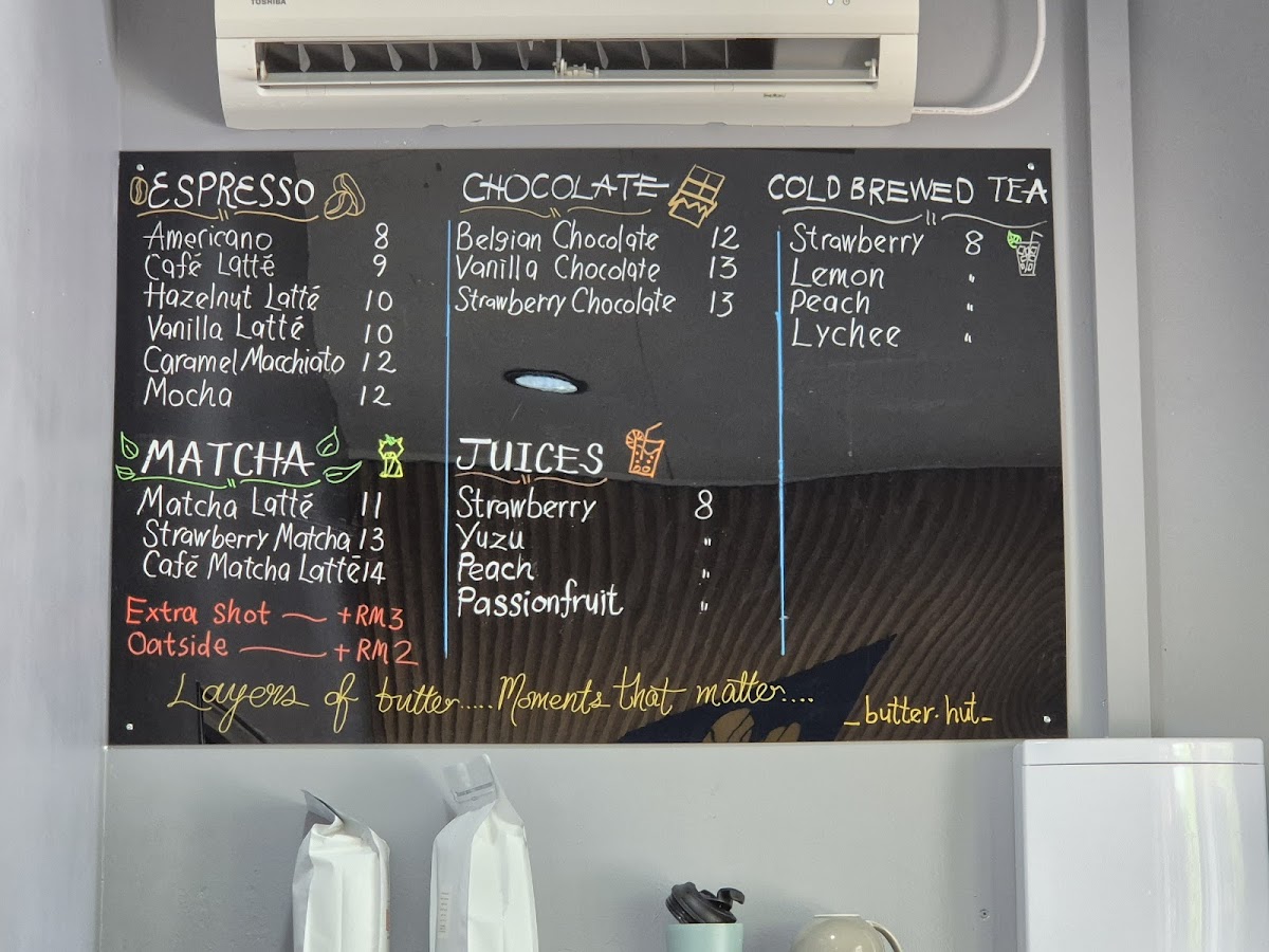 Butter Hut Photo Menu 1