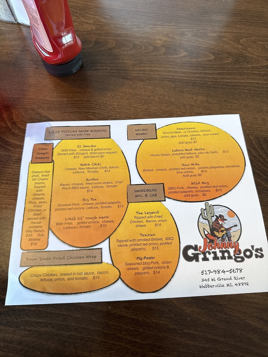Johnny Gringo's Photo Menu 3