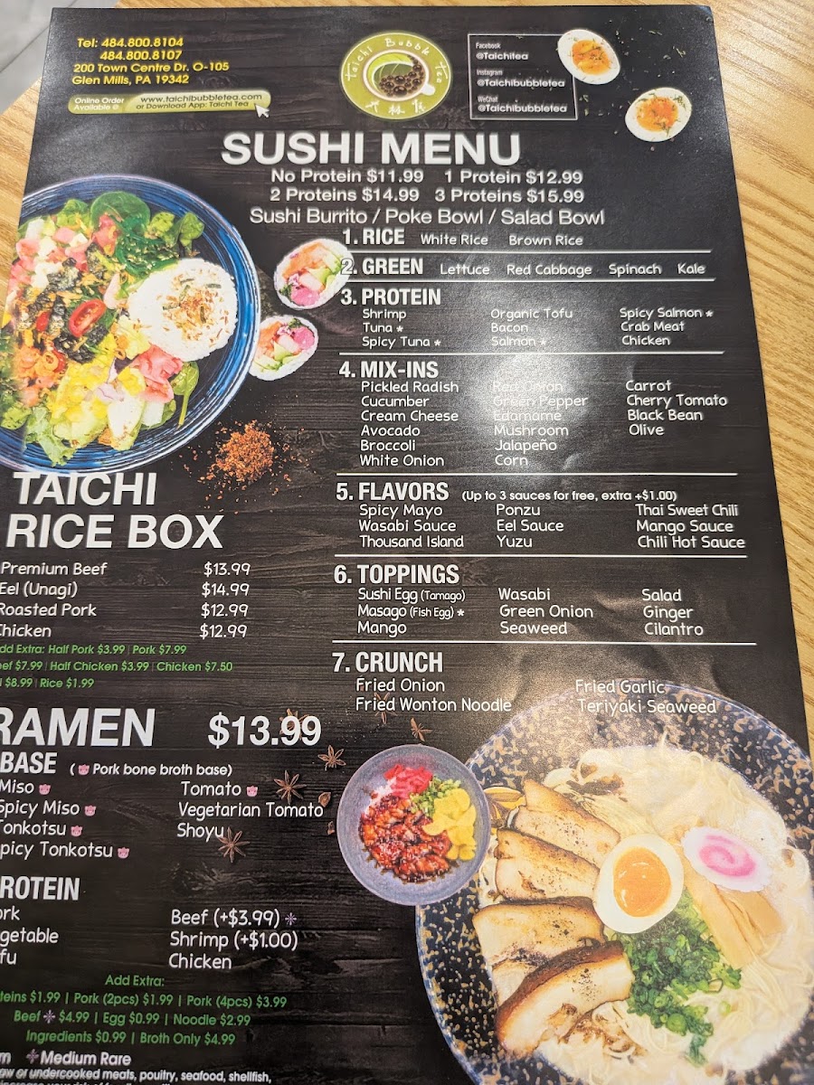 Taichi Bubble Tea, Ramen and Poke Bowl - Glen Mills Photo 5