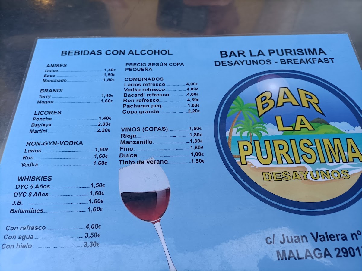 Bar la Purísima Photo Menu 1
