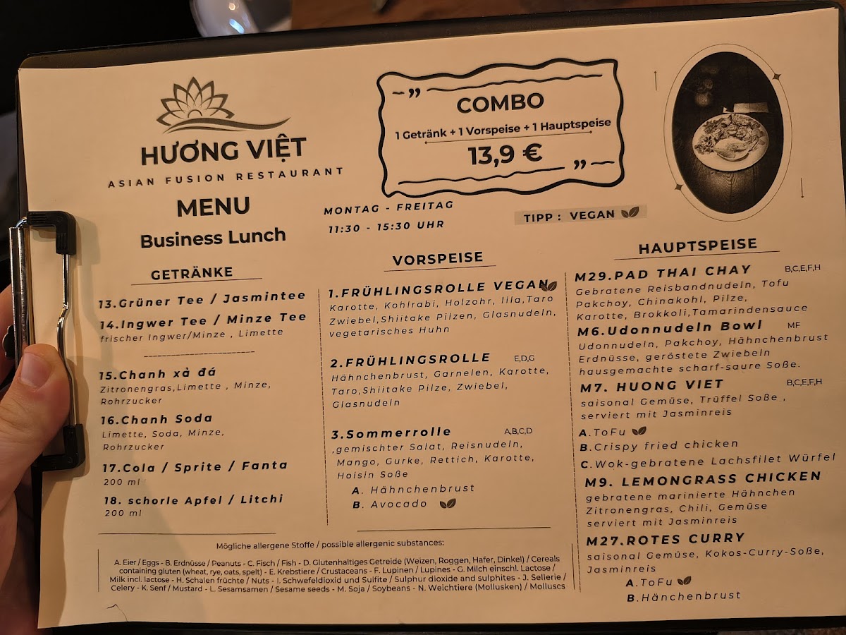 HƯƠNG VIỆT ASIAN FUSION RESTAURANT Photo Menu 2