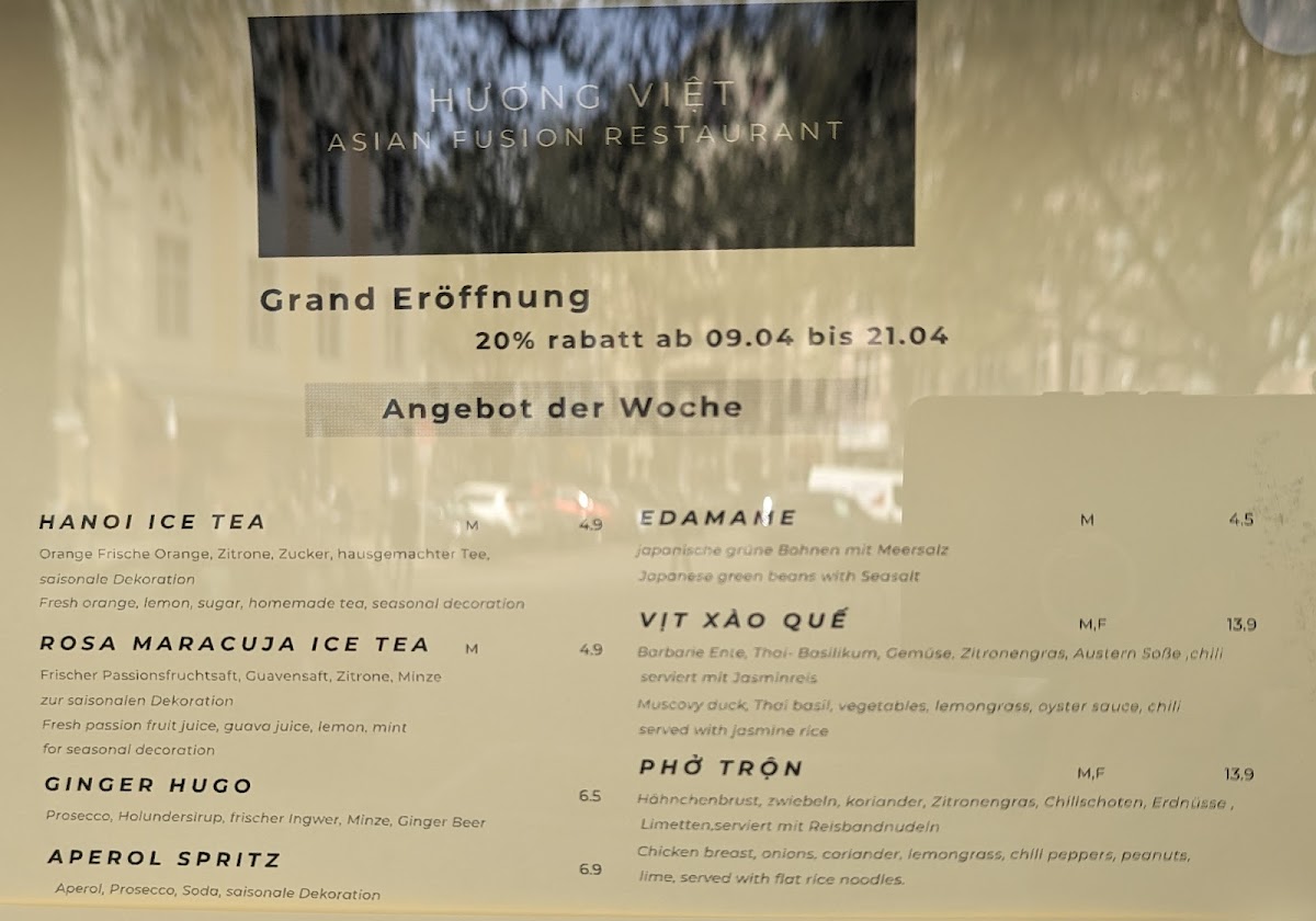 HƯƠNG VIỆT ASIAN FUSION RESTAURANT Photo Menu 7