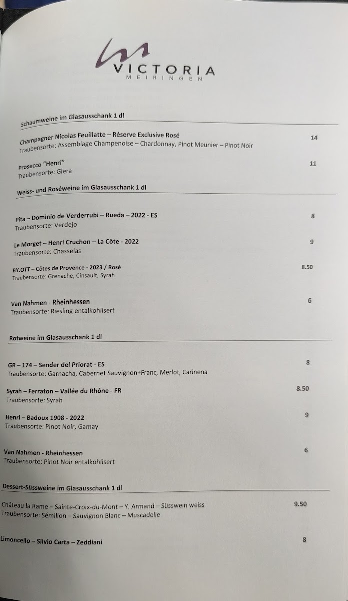 Victoria Restaurant Photo Menu 6