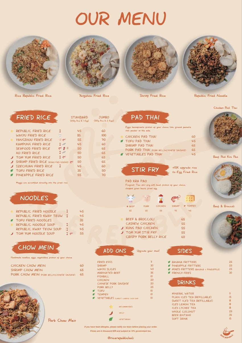 Rice Republic Umalas Photo Menu 1