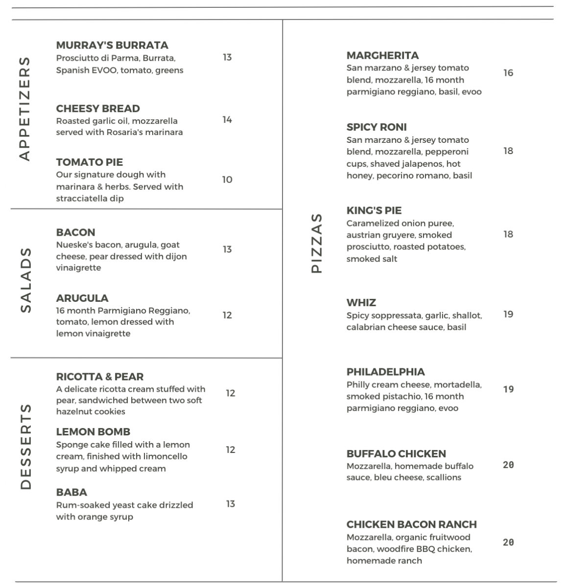 BAR 1010 Photo Menu 3