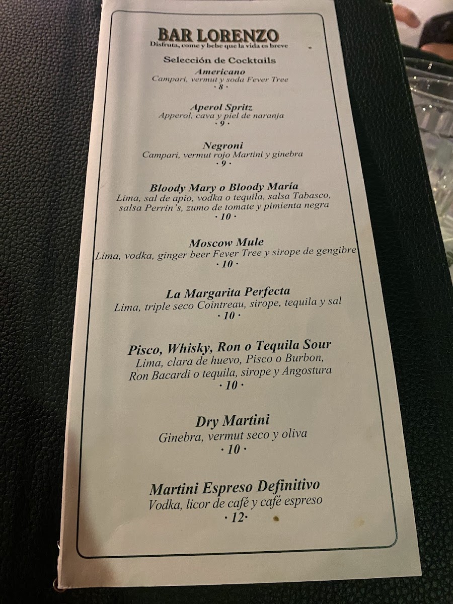 Bar Lorenzo Photo Menu 6