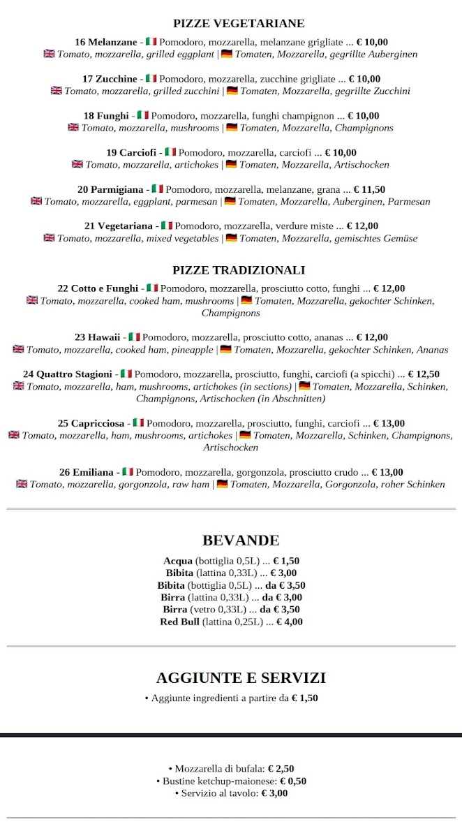 Pizzeria 11a Est Albarella Photo Menu 2