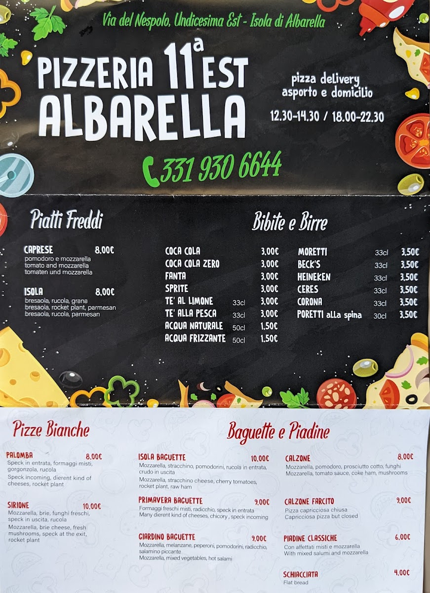 Pizzeria 11a Est Albarella Photo Menu 5