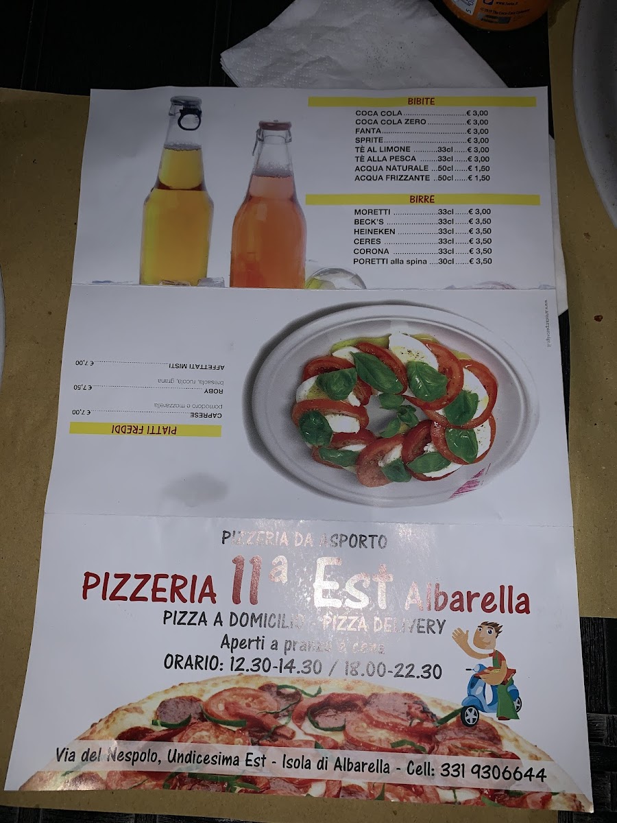 Pizzeria 11a Est Albarella Photo Menu 7