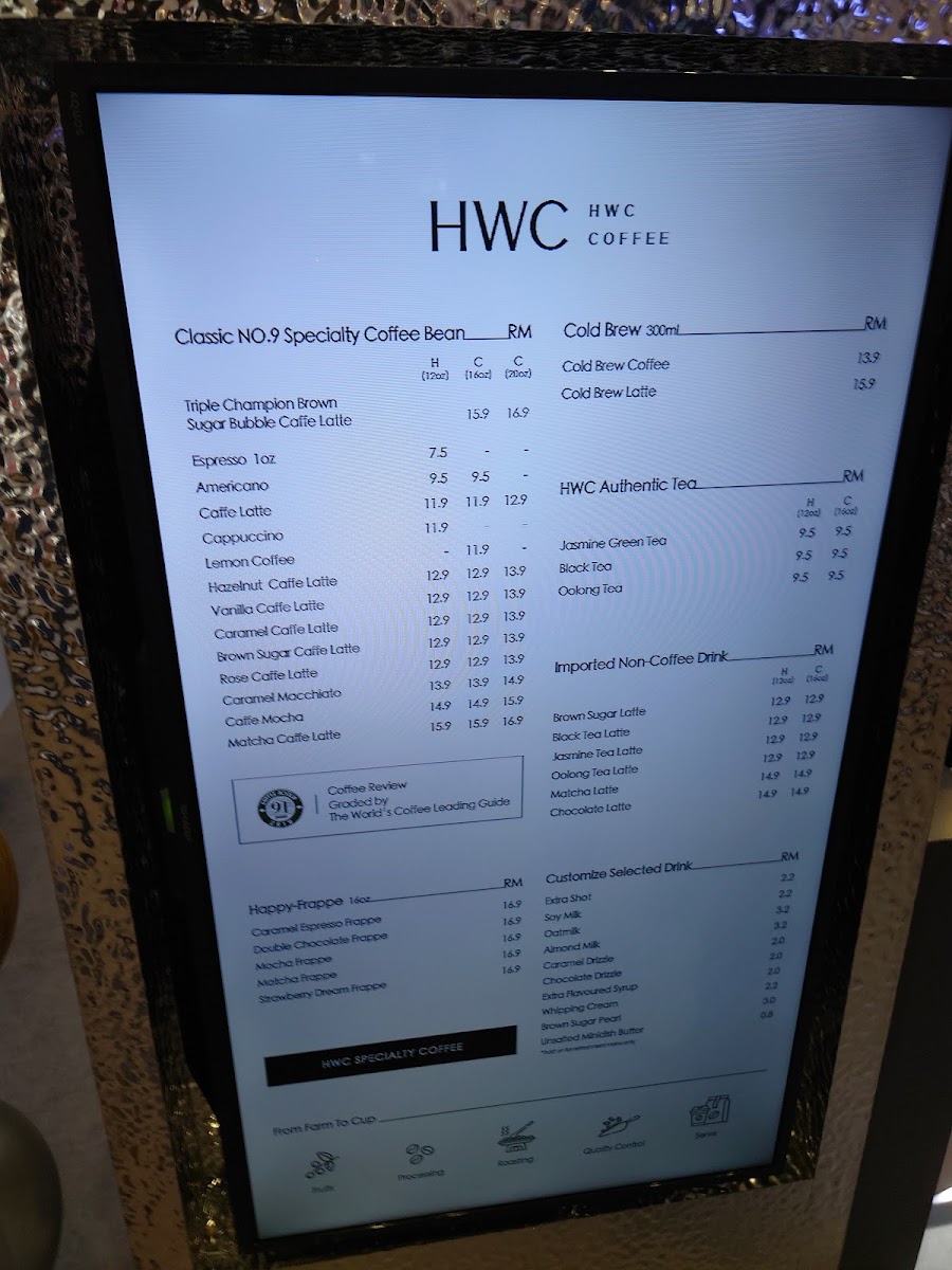HWC Coffee - Queensbay Mall Photo Menu 2