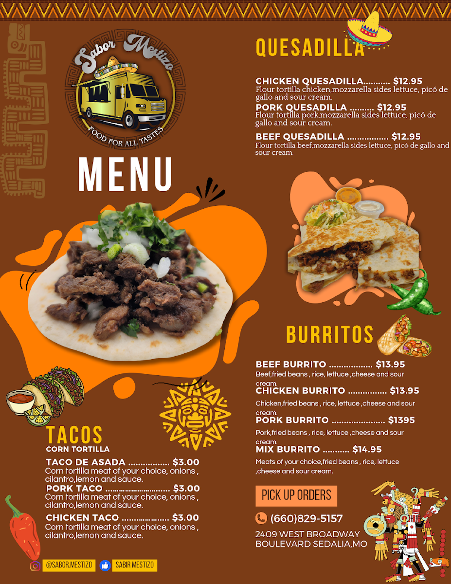 Sabor Mestizo Photo Menu 2