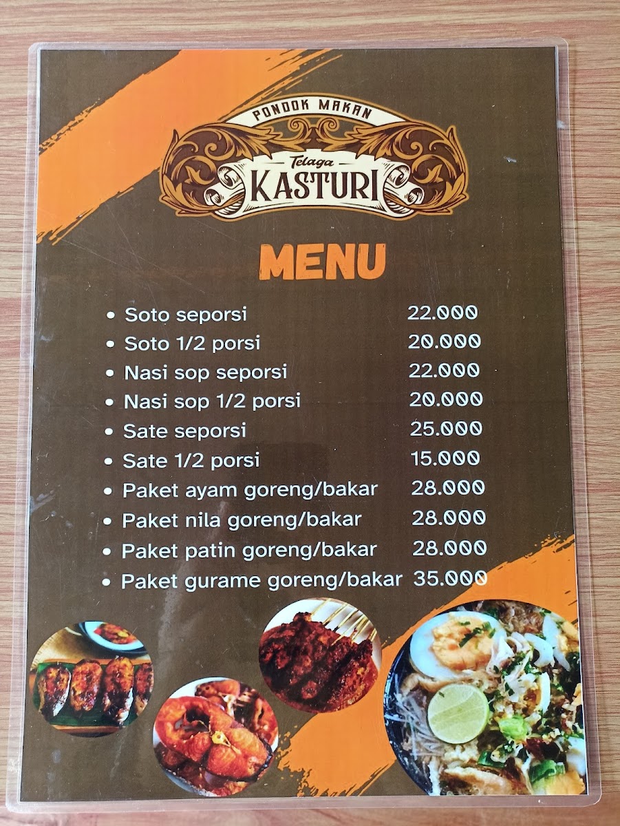 Pondok Makan Telaga Kasturi Photo Menu 1