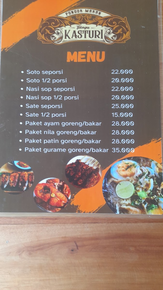 Pondok Makan Telaga Kasturi Photo Menu 2