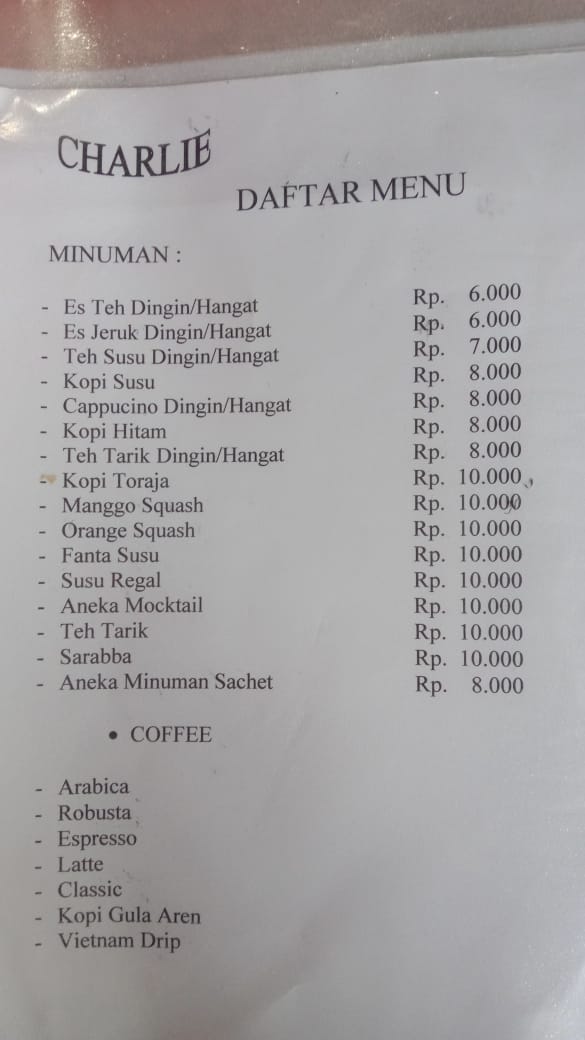 Charlie Cafe Photo Menu 6