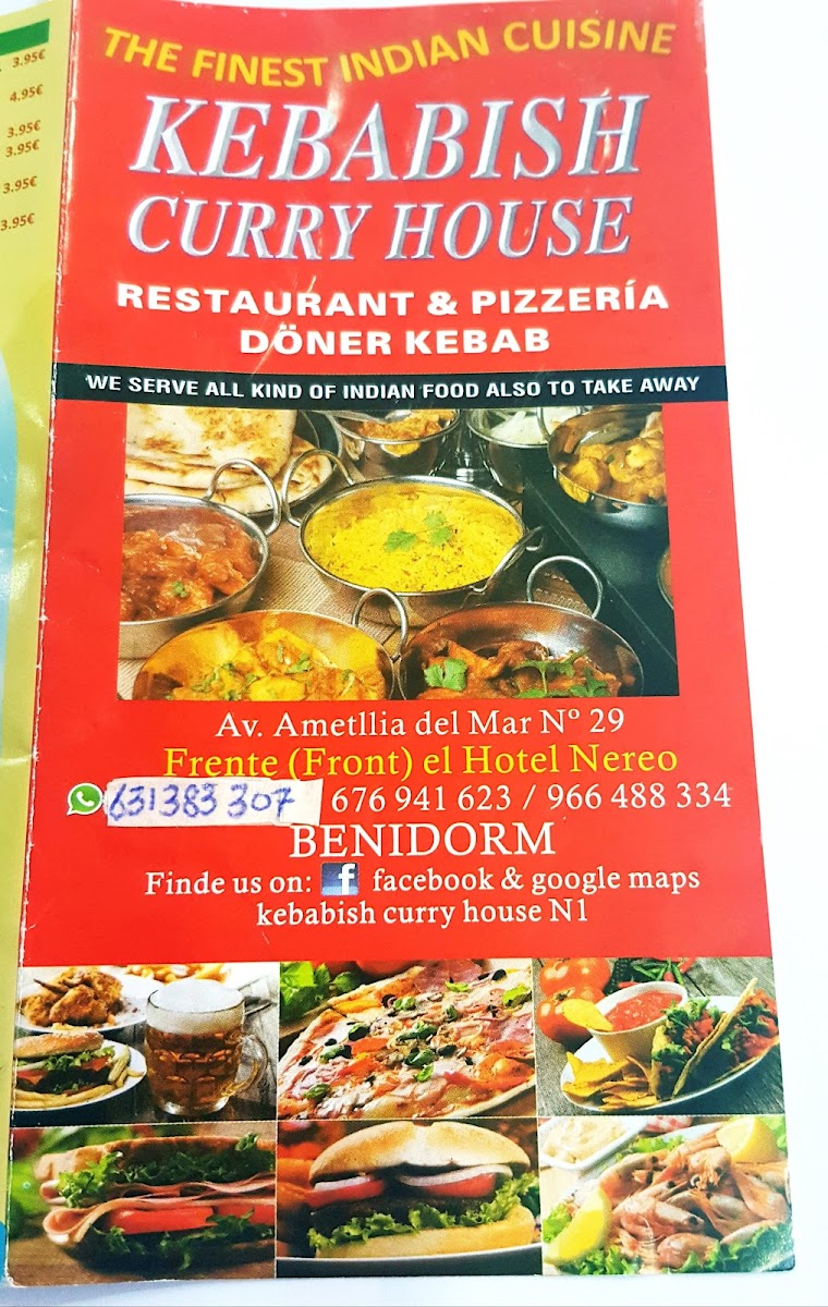 Kebabish Curry House rincon Photo Menu 9
