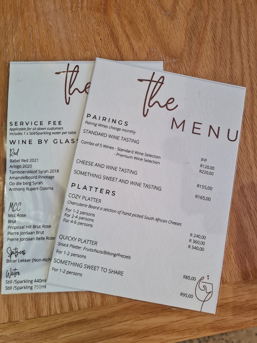 WineDown Boutique Bar and Retail Store Photo Menu 1
