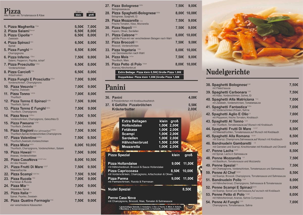 Pizzeria CasaNova la Fantastica Photo Menu 2
