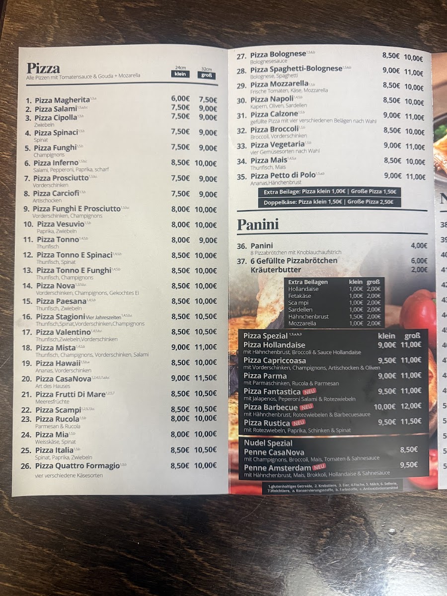 Pizzeria CasaNova la Fantastica Photo Menu 3