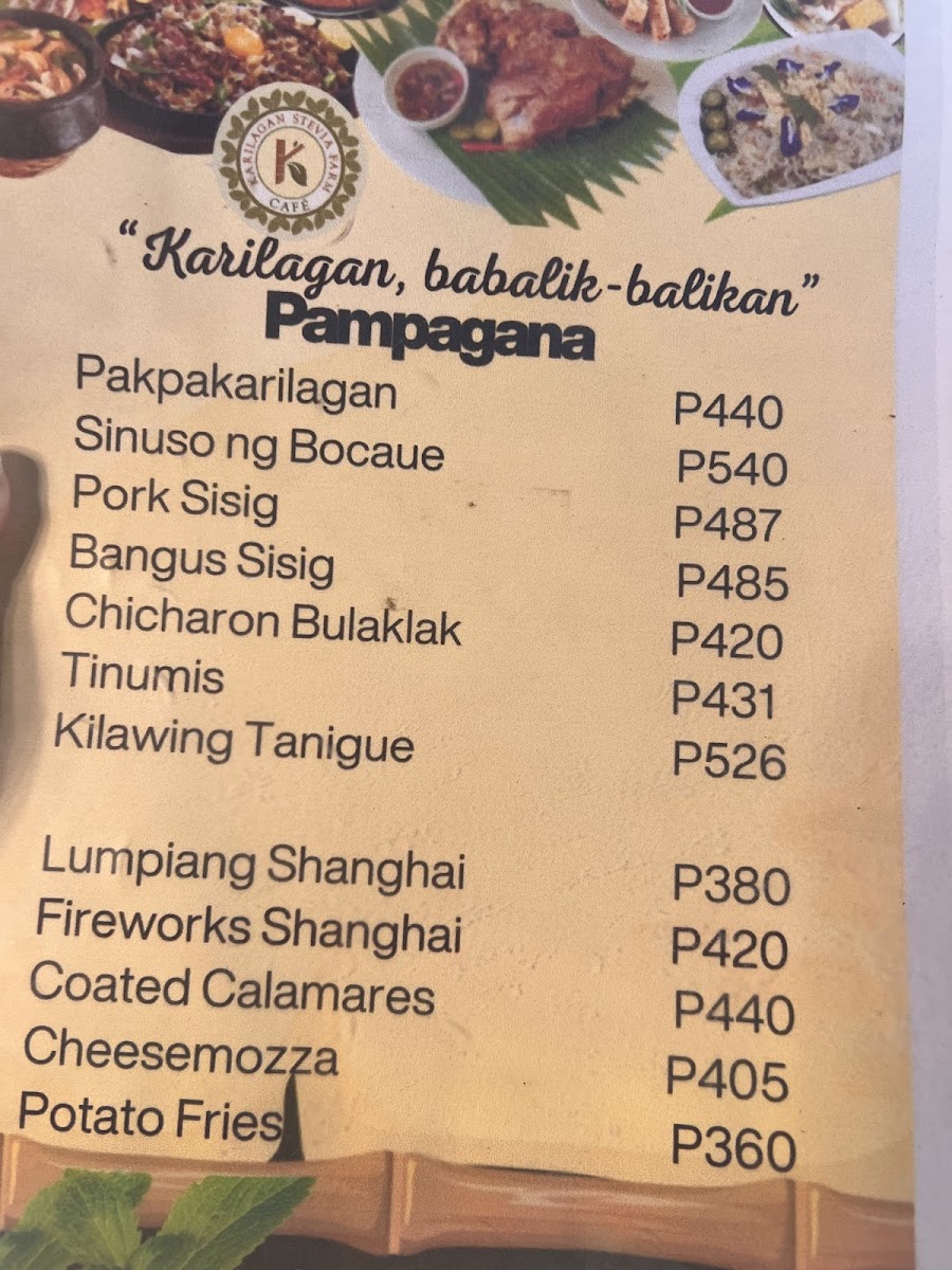 Karilagan Stevia Farm Cafe Photo Menu 3