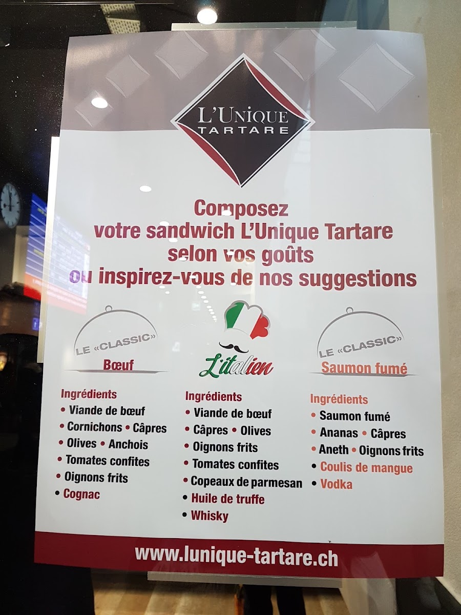 L'unique Tartare Sàrl Photo Menu 1