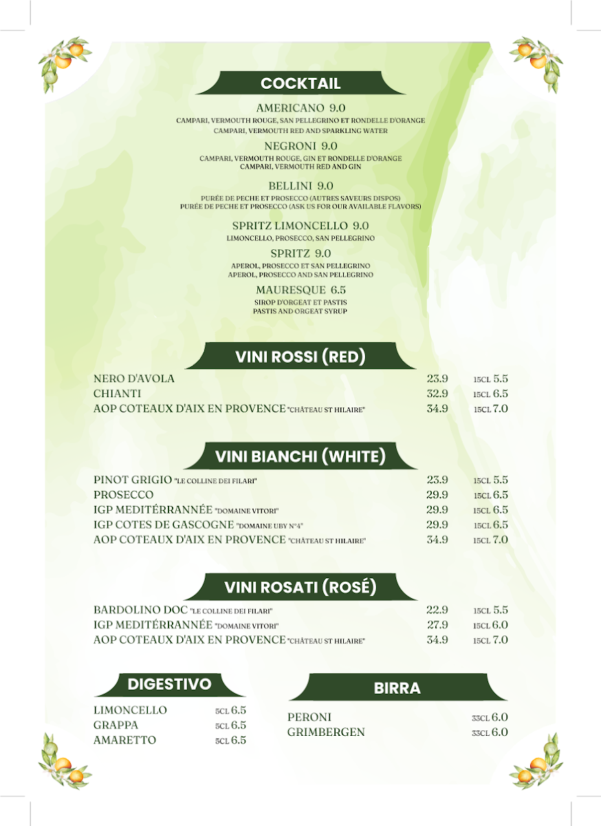 DI MICHELI RISTORANTE Photo Menu 1