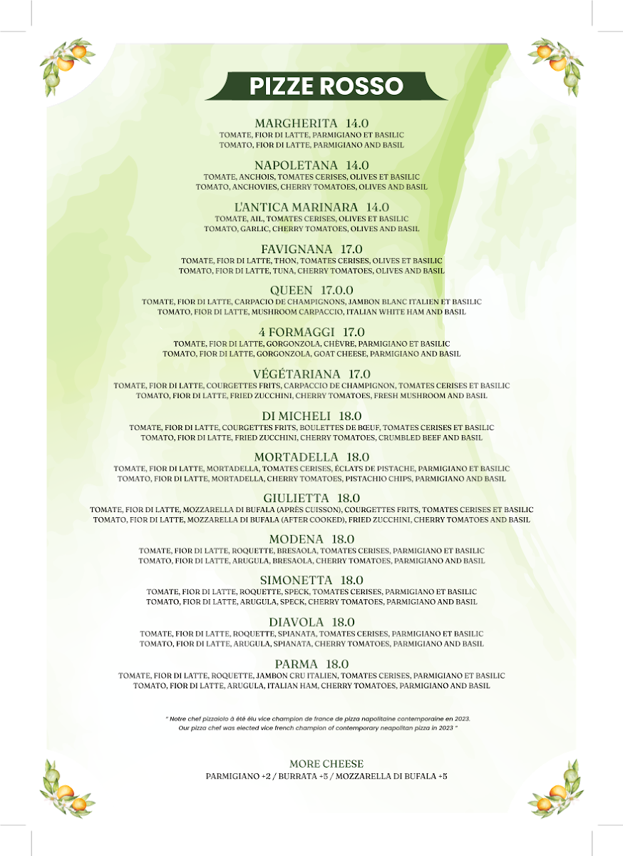 DI MICHELI RISTORANTE Photo Menu 4