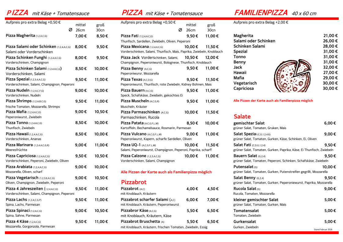 Fatis Pizza - Service # das Original! Photo Menu 2