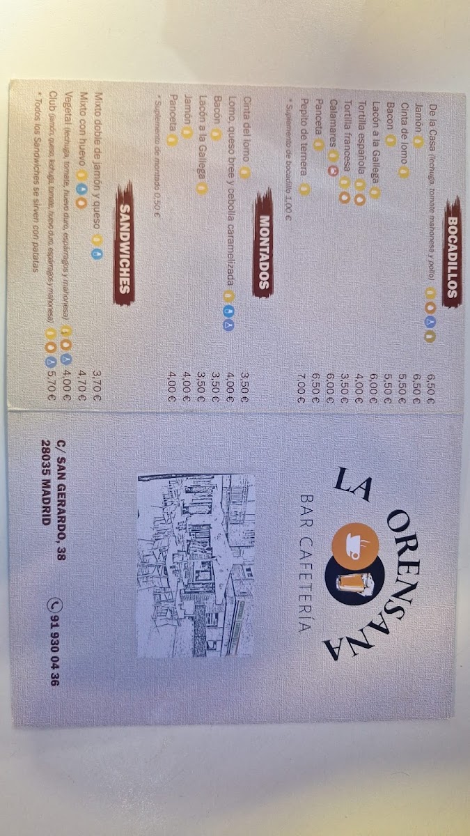 LA ORENSANA, CERVECERÍA Photo Menu 2