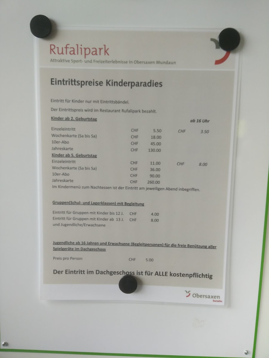 Rufalipark Obersaxen Photo Menu 3