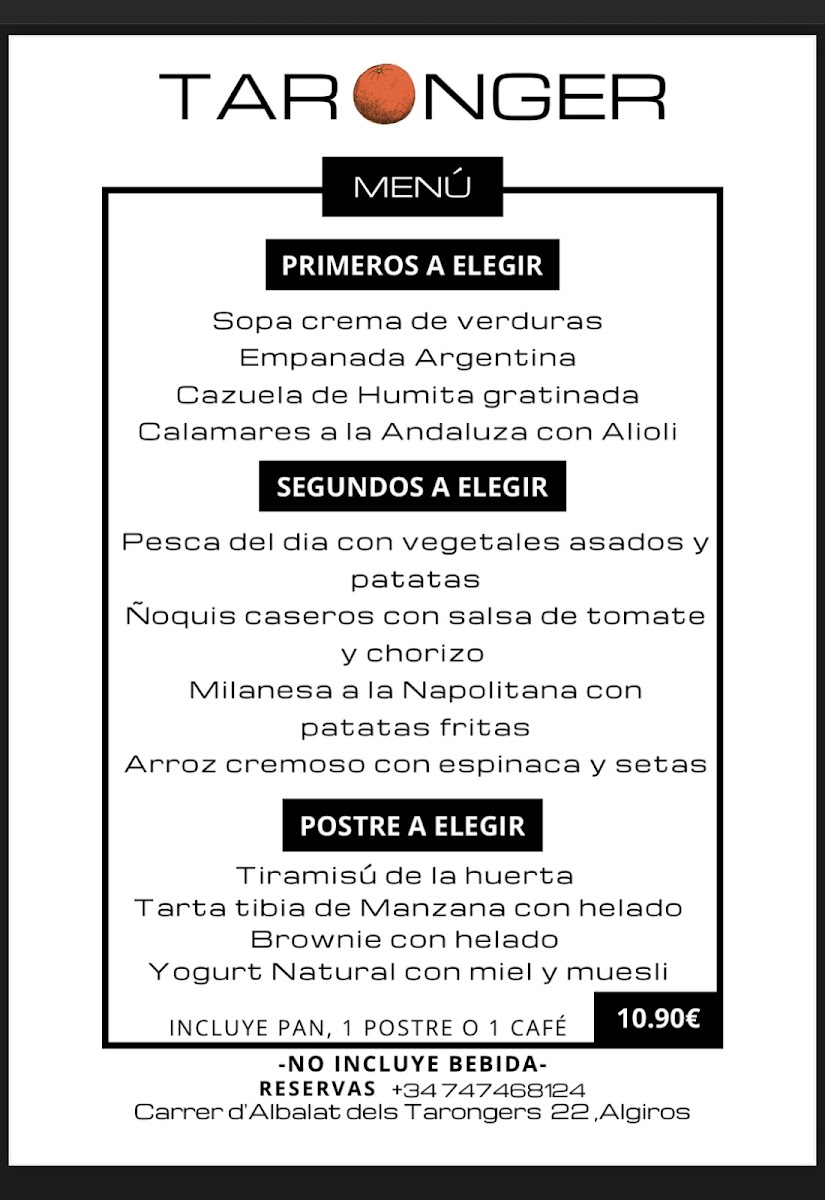 TARONGER café y cocina Photo Menu 10