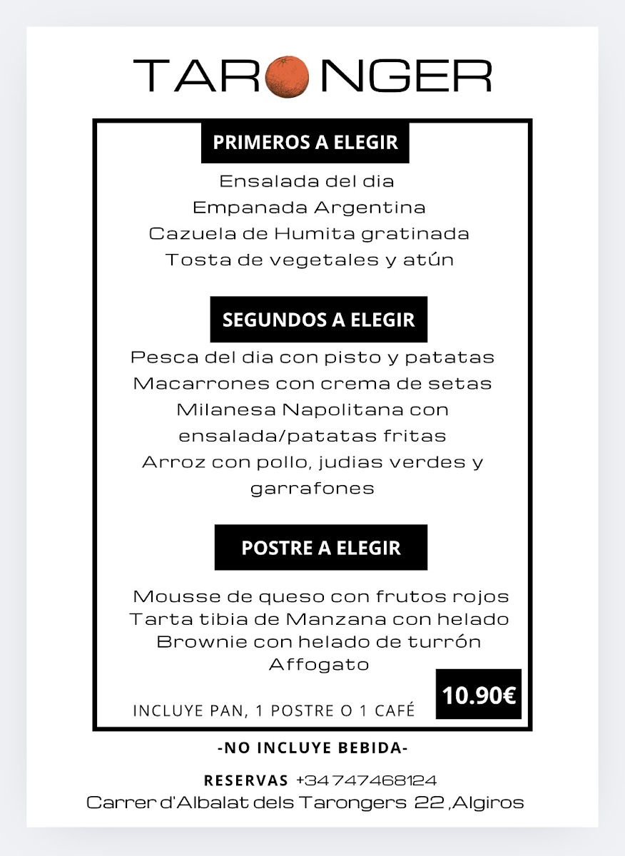 TARONGER café y cocina Photo Menu 9