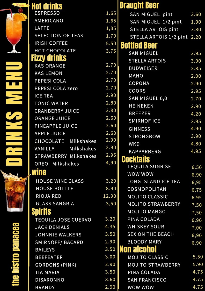 THE BISTRO panacea london lounge Photo Menu 1
