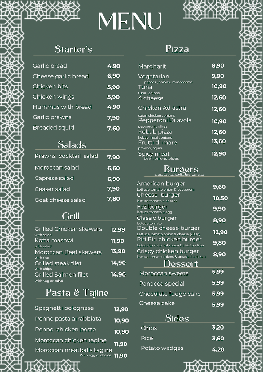 THE BISTRO panacea london lounge Photo Menu 3