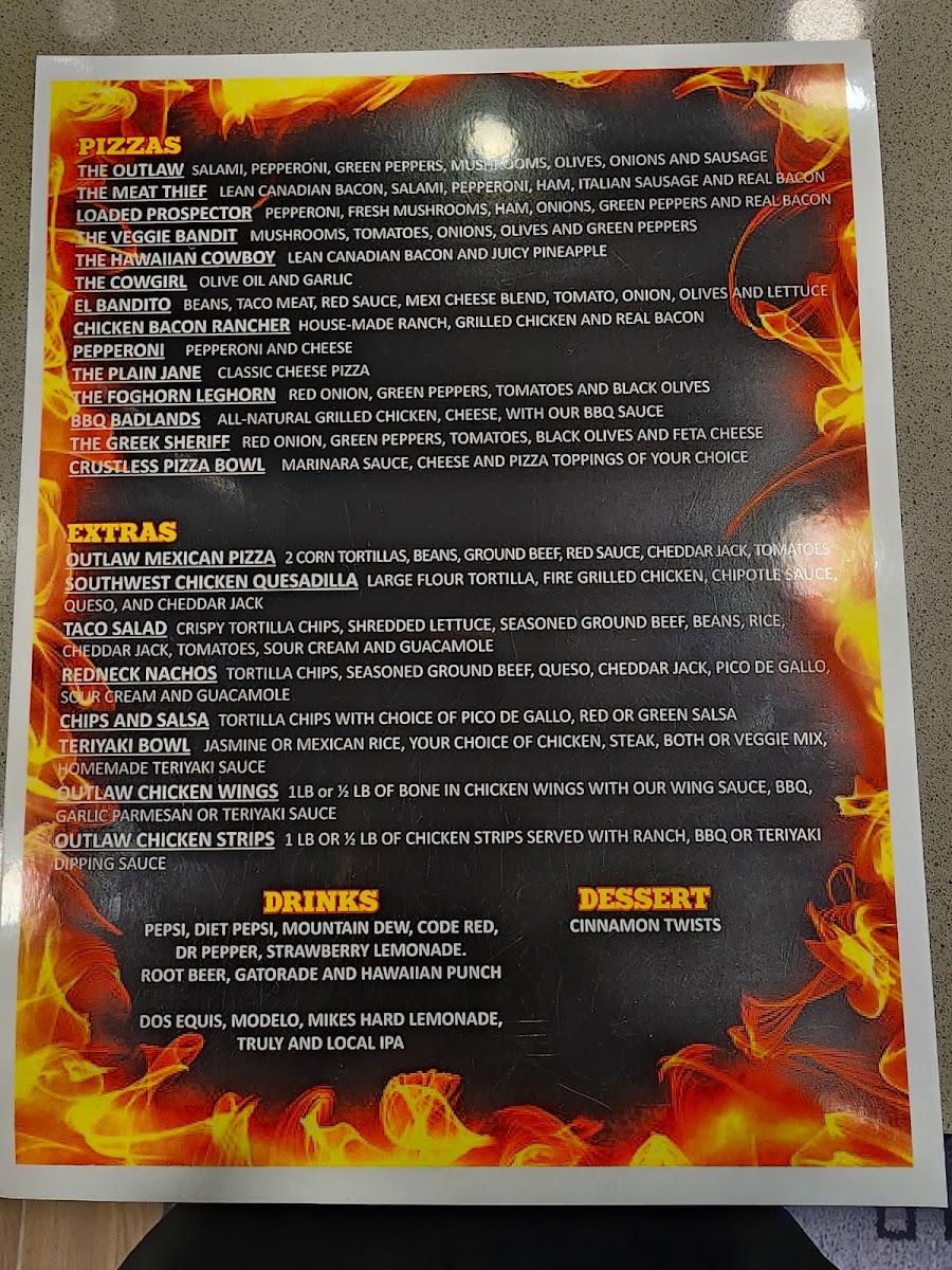 Outlaw Tacos, Pizza, Wings & More Photo Menu 1
