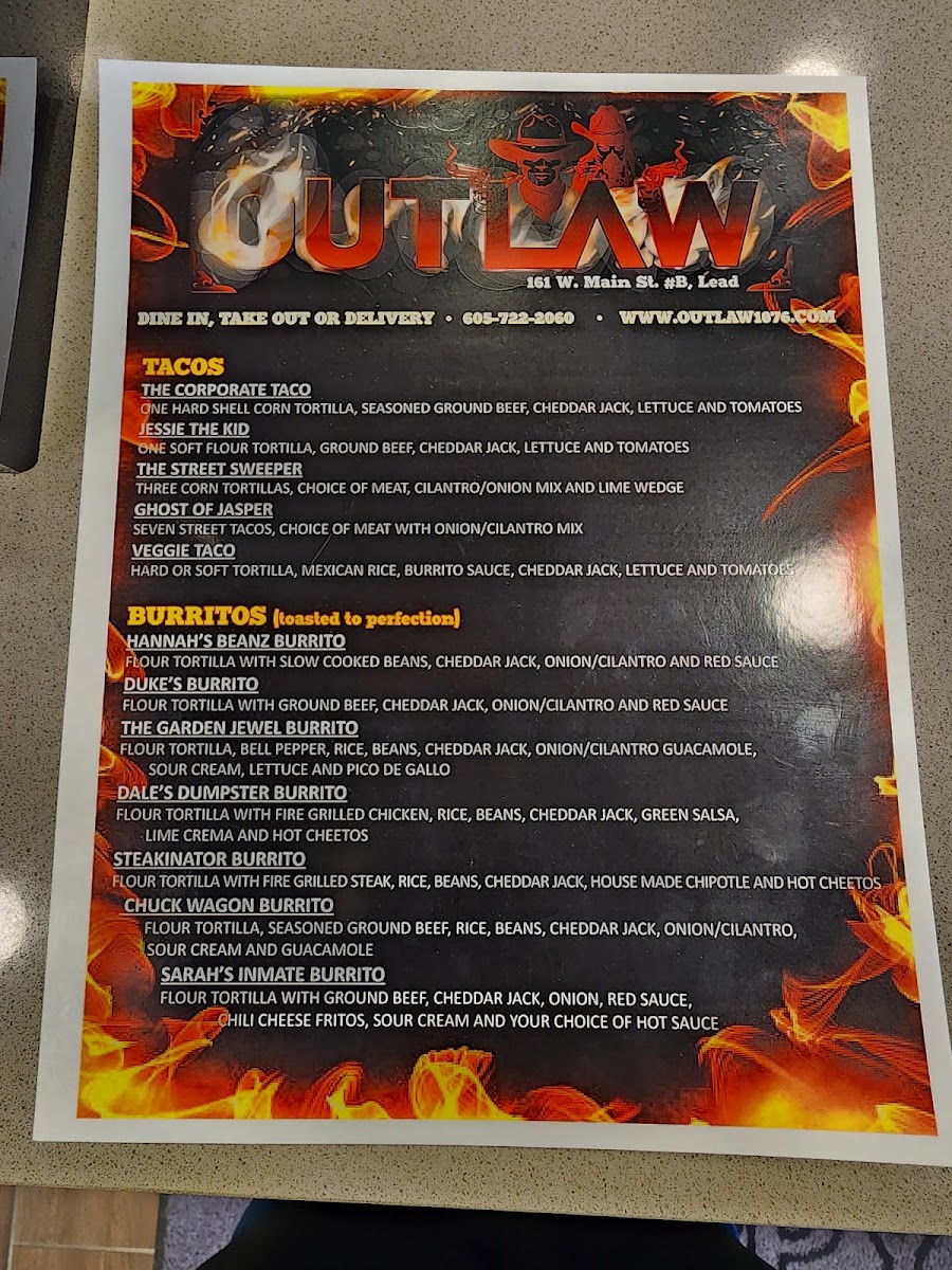 Outlaw Tacos, Pizza, Wings & More Photo Menu 2