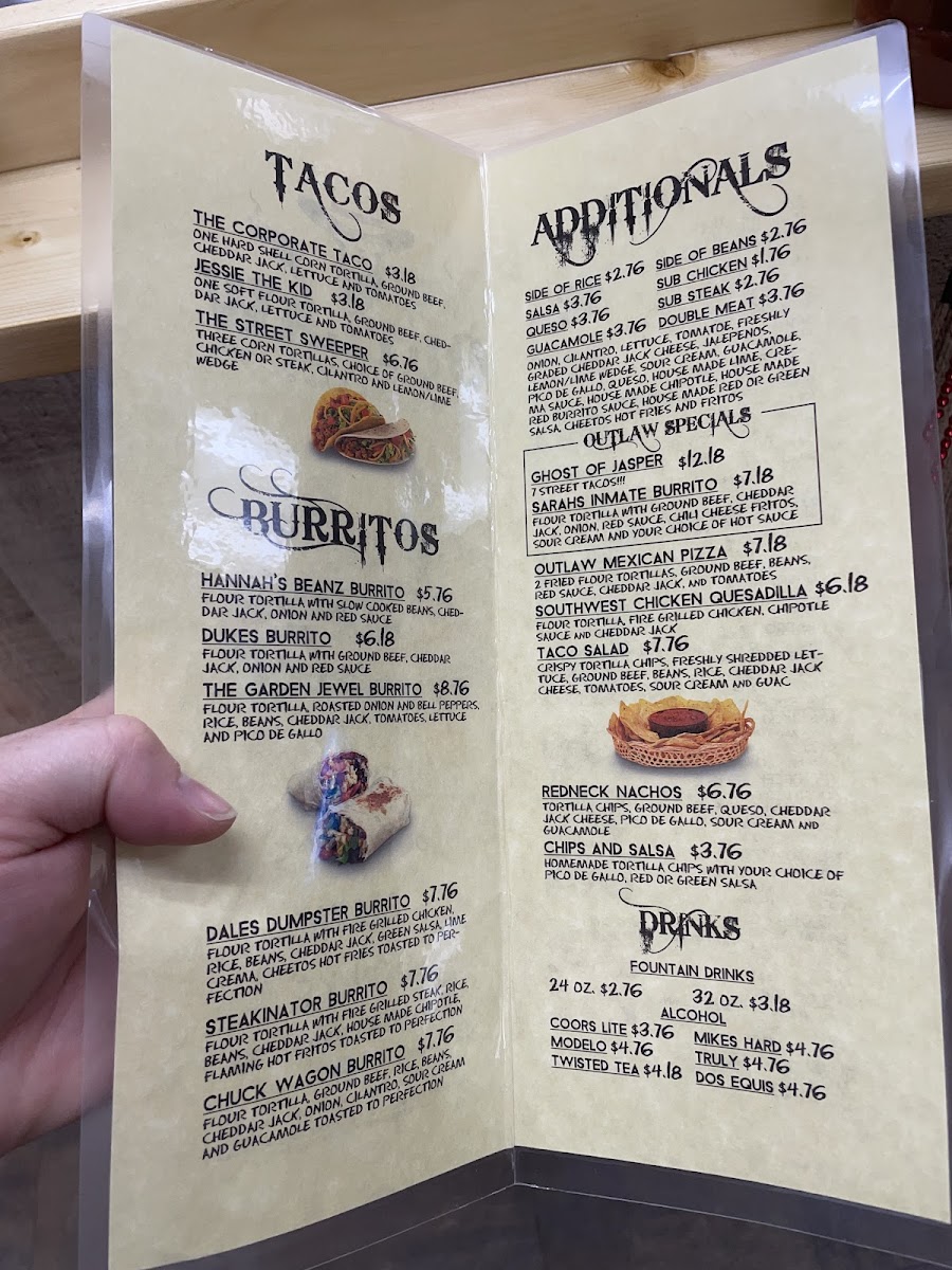 Outlaw Tacos, Pizza, Wings & More Photo Menu 3
