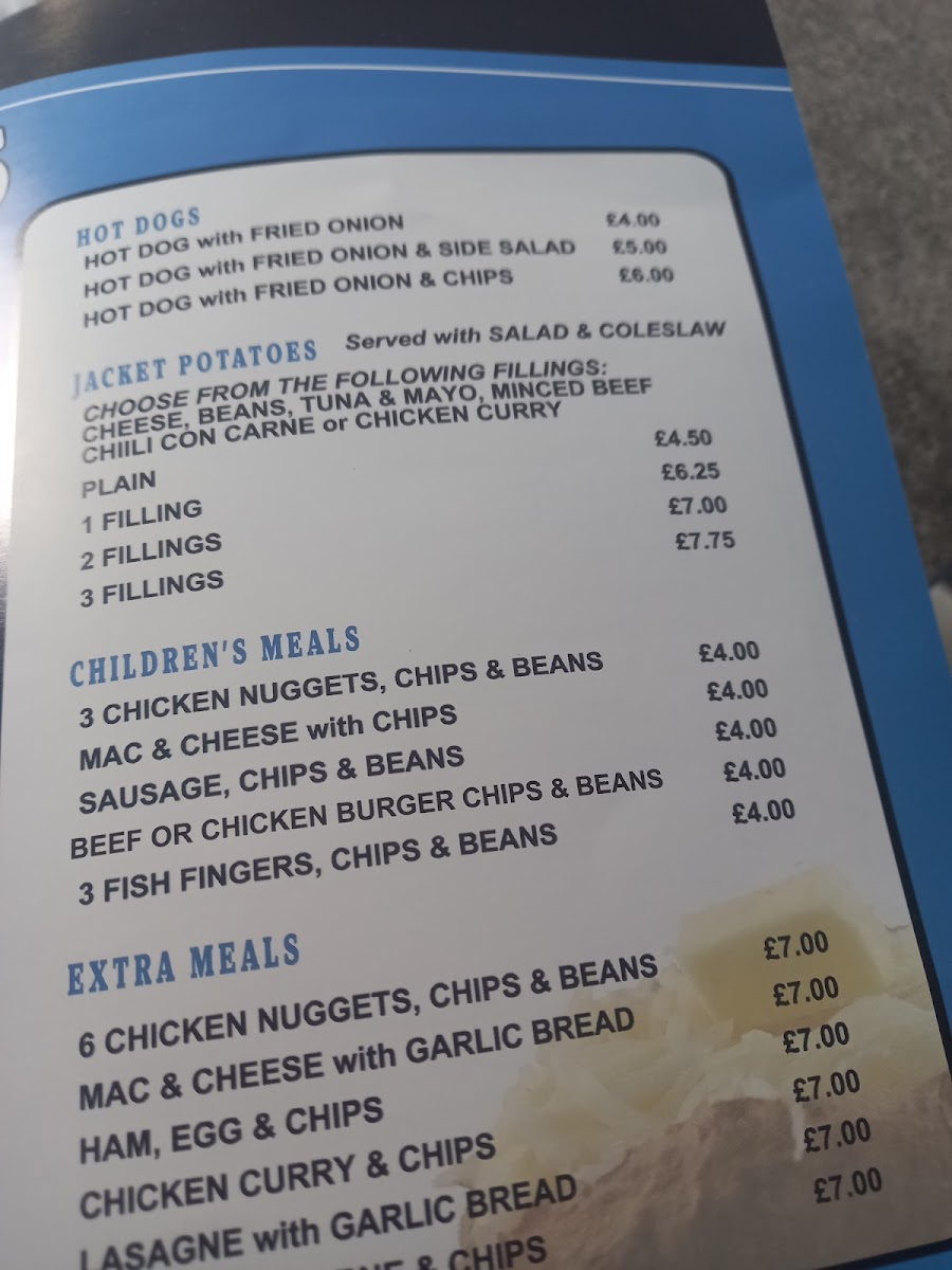California Chippy Photo Menu 3